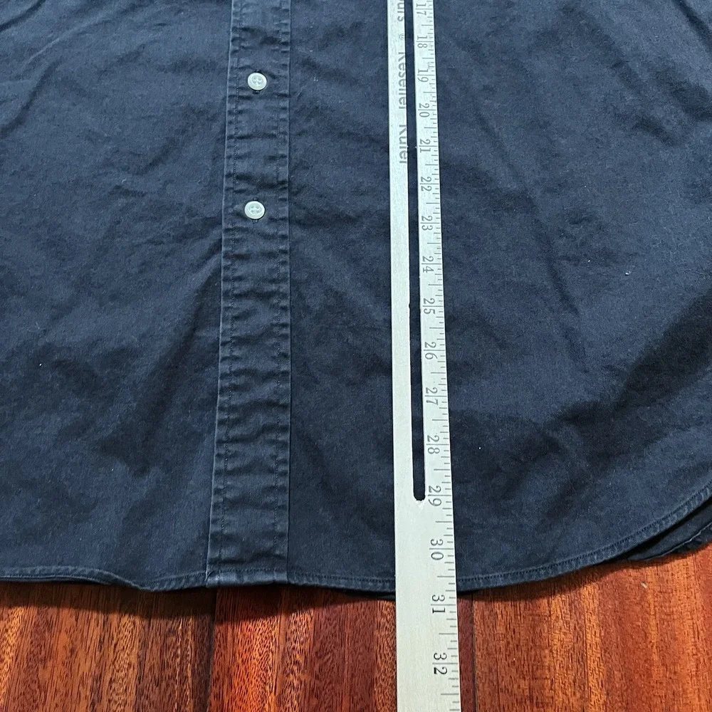 Vintage Ralph Lauren Shirt Mens XXL 2XL Solid Black Red Pony Blaire Y2K 90s